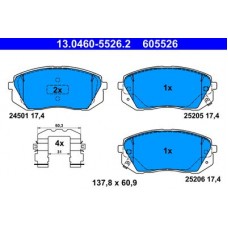 13.0460-5526.2 ATE Комплект гальмівних колодок, дискове гальмо