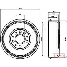 TA-0914C JAPANPARTS Гальмівний барабан