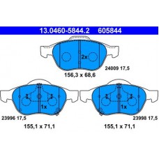 13.0460-5844.2 ATE Комплект гальмівних колодок, дискове гальмо