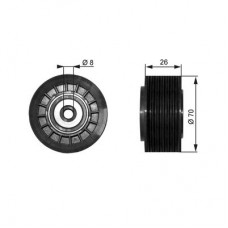 T36304 GATES Паразитный / ведущий ролик, поликлиновой ремень