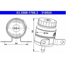03.3508-1706.3 ATE Компенсационный бак, тормозная жидкость