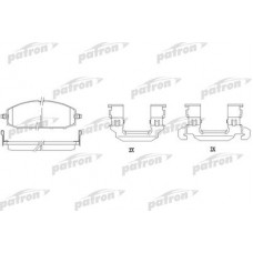 PBP1577 PATRON Комплект гальмівних колодок, дискове гальмо