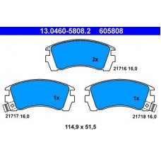 13.0460-5808.2 ATE Комплект гальмівних колодок, дискове гальмо