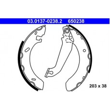 03.0137-0238.2 ATE Комплект гальмівних колодок