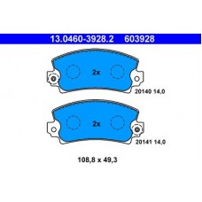 13.0460-3928.2 ATE Комплект гальмівних колодок, дискове гальмо