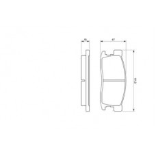 0 986 493 670 BOSCH Комплект гальмівних колодок, дискове гальмо