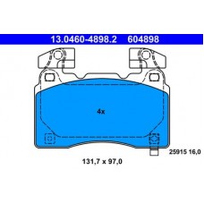 13.0460-4898.2 ATE Комплект гальмівних колодок, дискове гальмо