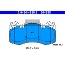 13.0460-4885.2 ATE Комплект гальмівних колодок, дискове гальмо