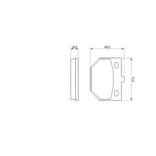 0 986 424 423 BOSCH Комплект гальмівних колодок, дискове гальмо