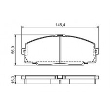 0 986 495 058 BOSCH Комплект гальмівних колодок, дискове гальмо