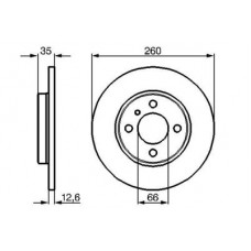 0986478029 BOSCH Гальмівний диск