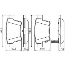 0 986 495 344 BOSCH Комплект гальмівних колодок, дискове гальмо