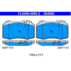 13.0460-4984.2 ATE Комплект гальмівних колодок, дискове гальмо