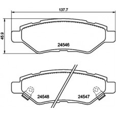 8DB 355 020-011 HELLA Комплект гальмівних колодок, дискове гальмо