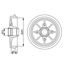 0 986 477 126 BOSCH Гальмівний барабан