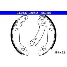03.0137-0207.2 ATE Комплект гальмівних колодок