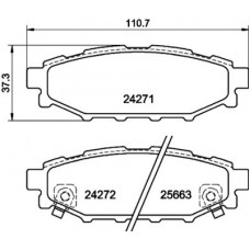 8DB 355 012-261 HELLA Комплект гальмівних колодок, дискове гальмо