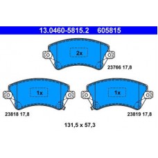 13.0460-5815.2 ATE Комплект гальмівних колодок, дискове гальмо