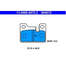 13.0460-4072.2 ATE Комплект гальмівних колодок, дискове гальмо