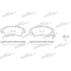 PBP1599 PATRON Комплект гальмівних колодок, дискове гальмо
