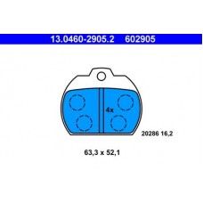 13.0460-2905.2 ATE Комплект гальмівних колодок, дискове гальмо