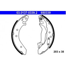 03.0137-0339.2 ATE Комплект гальмівних колодок