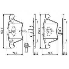 0 986 424 806 BOSCH Комплект гальмівних колодок, дискове гальмо