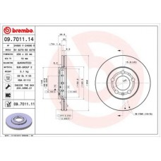 09701111 BREMBO Гальмівний диск