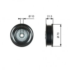 T36747 GATES Паразитный / ведущий ролик, поликлиновой ремень