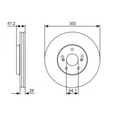 0 986 479 R47 BOSCH Гальмівний диск