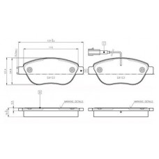 0 986 TB2 961 BOSCH Комплект гальмівних колодок, дискове гальмо