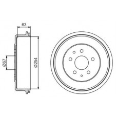 0986477183 BOSCH Гальмівний барабан