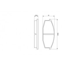 0 986 424 192 BOSCH Комплект гальмівних колодок, дискове гальмо