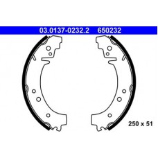 03.0137-0232.2 ATE Комплект гальмівних колодок