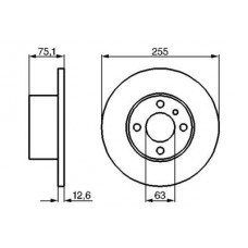 0 986 478 032 BOSCH Гальмівний диск