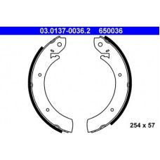 03.0137-0036.2 ATE Комплект гальмівних колодок