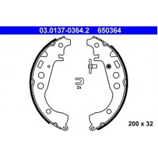 03.0137-0364.2 ATE Комплект гальмівних колодок