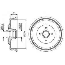 0 986 477 200 BOSCH Гальмівний барабан