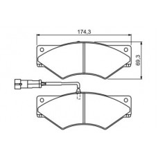 0 986 494 296 BOSCH Комплект гальмівних колодок, дискове гальмо