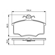 0 986 495 340 BOSCH Комплект гальмівних колодок, дискове гальмо