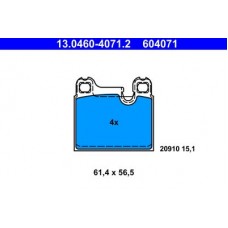 13.0460-4071.2 ATE Комплект гальмівних колодок, дискове гальмо