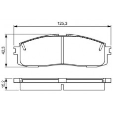 0 986 495 330 BOSCH Комплект гальмівних колодок, дискове гальмо