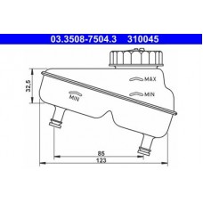 03.3508-7504.3 ATE Компенсационный бак, тормозная жидкость