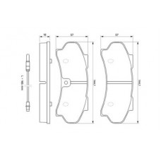 0 986 424 046 BOSCH Комплект гальмівних колодок, дискове гальмо