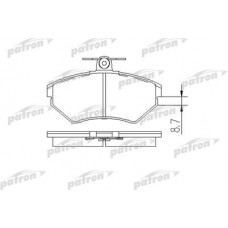 PBP1289 PATRON Комплект гальмівних колодок, дискове гальмо