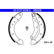 03.0137-0336.2 ATE Комплект гальмівних колодок