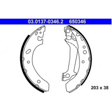 03.0137-0346.2 ATE Комплект гальмівних колодок