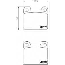 MDB1089 MINTEX Комплект гальмівних колодок, дискове гальмо