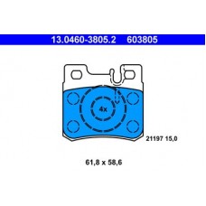 13.0460-3805.2 ATE Комплект гальмівних колодок, дискове гальмо