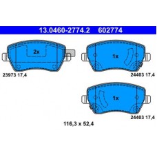 13.0460-2774.2 ATE Комплект гальмівних колодок, дискове гальмо